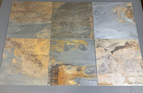 California Gold Slate Tile - Natural Cleft Face, Gauged Back
