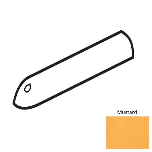 Color Wheel Classic Mustard Ceramic Wall Trim - 3/4" x 6" Quarter Round Corner