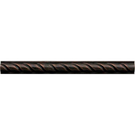 Armor Guilded Copper Deco Metal Wall Trim - 1" X 11 3/4" Rope Liner - Satin, Per Pack: 5 Pcs