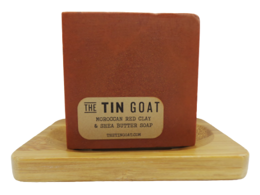 Moroccan Red Clay and Shea Butter Soap by The Tin Goat - Luxury Skincare for Revitalized Skin