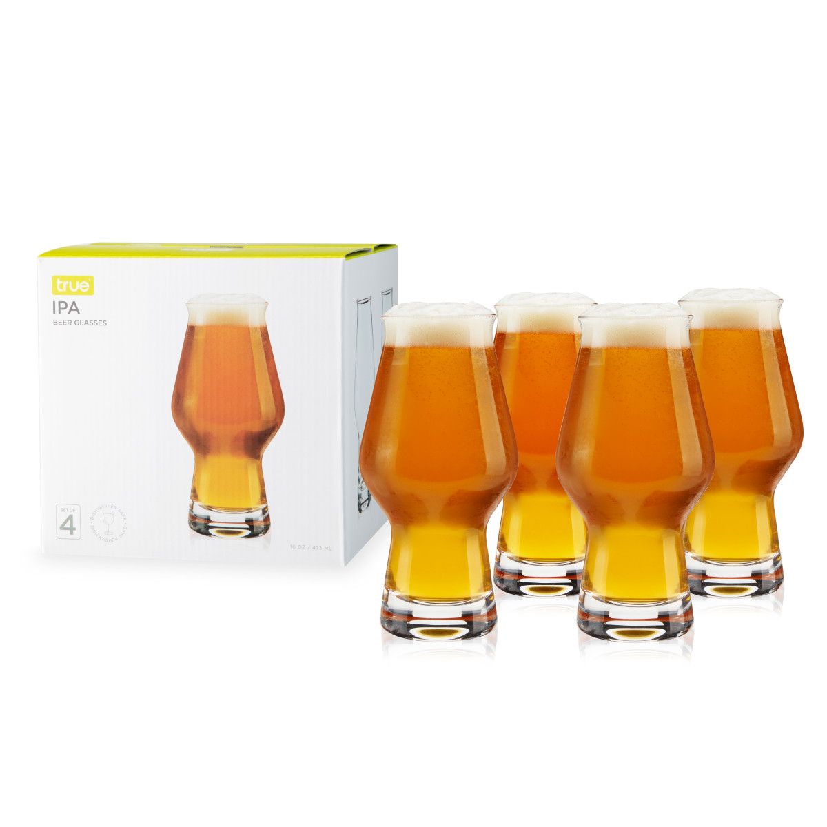 Libbey Craft Brews IPA Beer Glasses, 16-ounce, Set of 4 