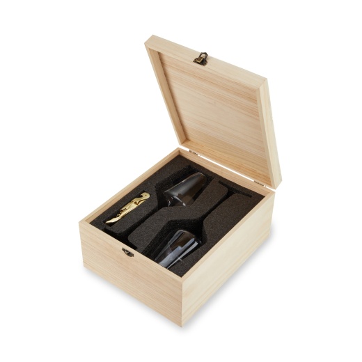 Viski 3-piece Raye Crystal Wine Glass and Corkscrew Gift Box - Thumbnail 4