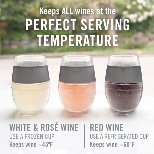 Wine Freeze™ Cooling Cup in Wood Cup by Host®