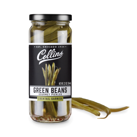12 Oz. Gourmet Pickled Green Beans by Collins Consumables