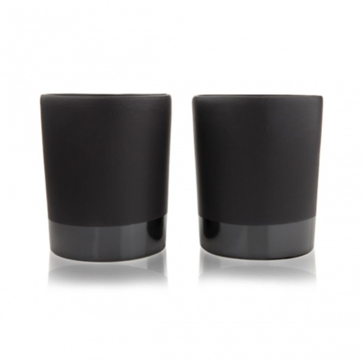 Stoneware Dof Tumblers in Black Viski