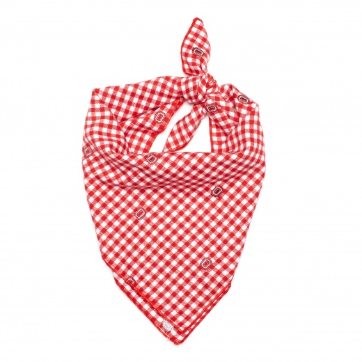 Ohio State Block O Check Bandana