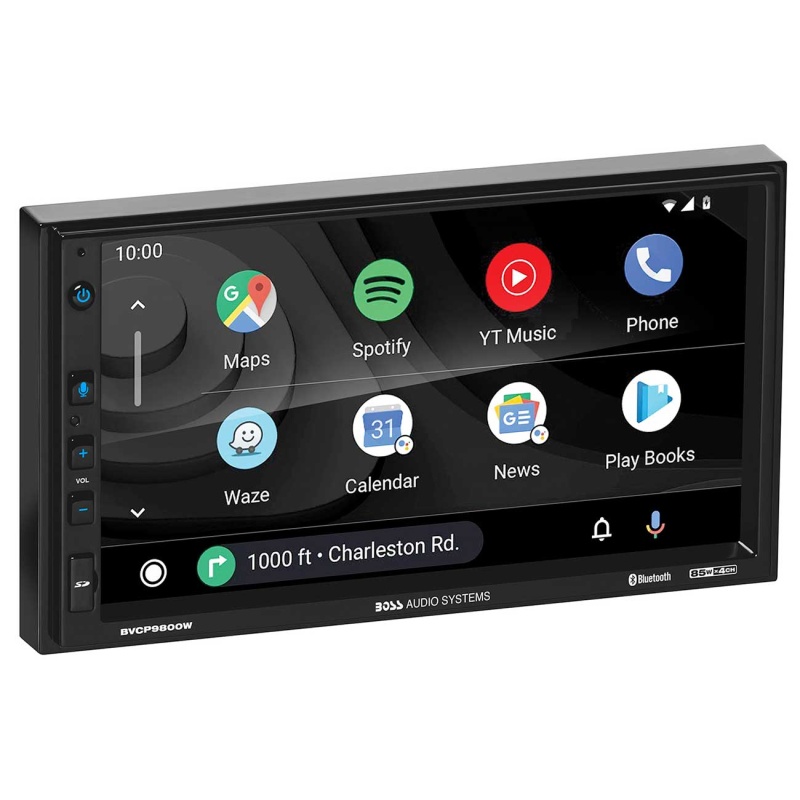 Boss 7″ Double Din Mechless Fixed Face Touchscreen Receiver With Apple Carplay/Android Auto, Bluetooth & Usb Inputs