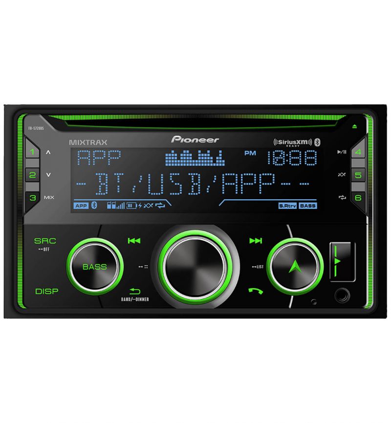 Pioneer Double Din Fixed Face Cd/Mp3 Receiver With Smart Sync App, Siriusxm Ready, Mixtrax, Bluetooth & Remote