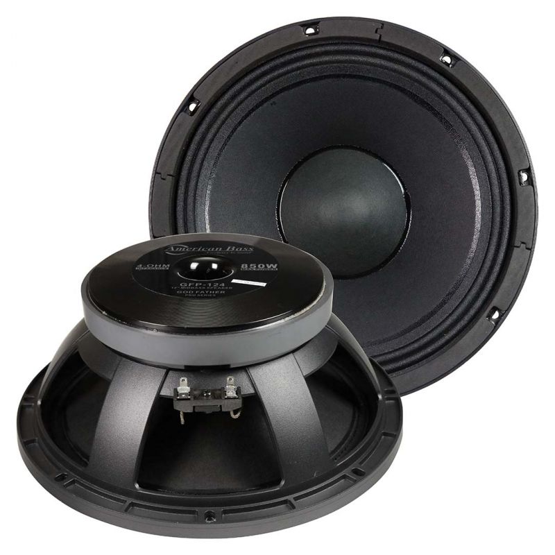 American Bass 12″ Midbass Speaker, 425W Rms/850W Max, 4 Ohm