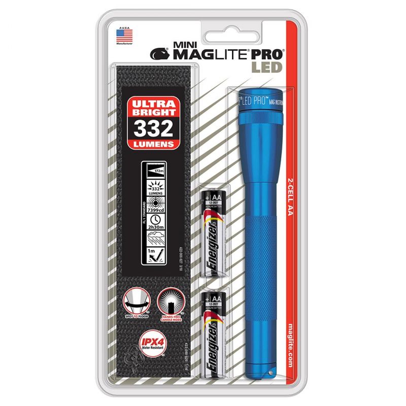 Maglite Led 2-Cell Aa Mini Pro Flashlight, Blue