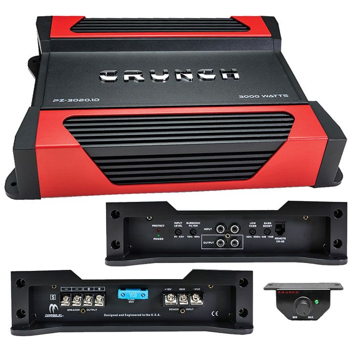 Crunch Monoblock Amplifier, 3000 Watts