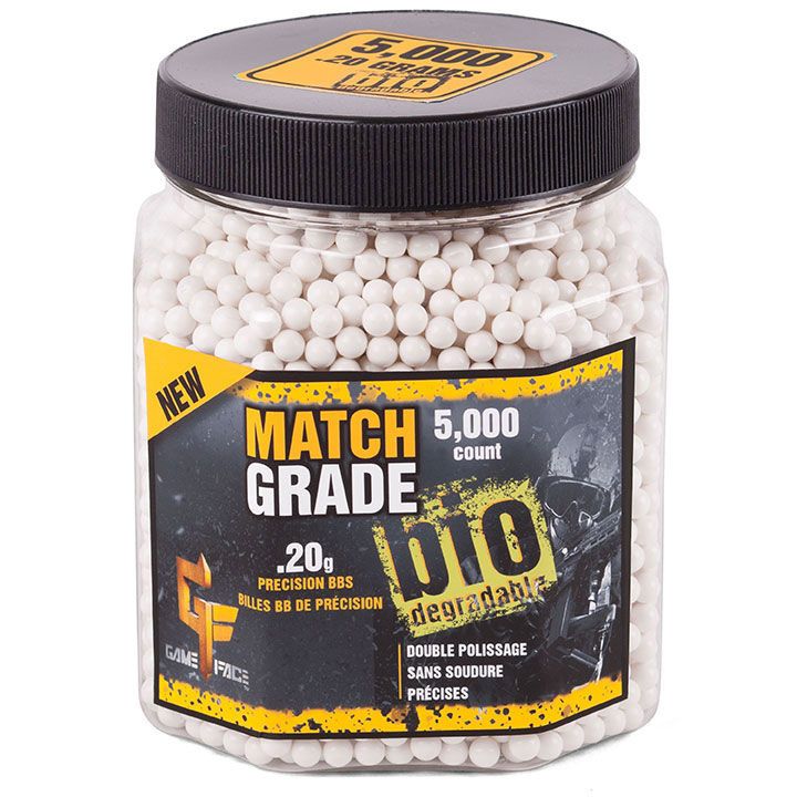 Game Face Match Grade Airsoft Bbs – 0.20G 5000 Count