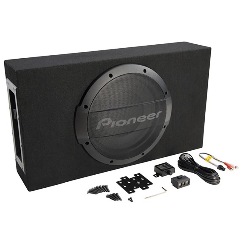 Pioneer Single 10″ Amplified Subwoofer Shallow Enclosure – 1200 Watts Max