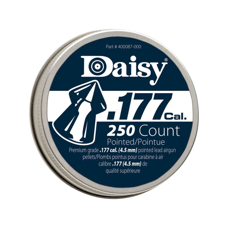 Daisy .177Cal Precisionmax Pointed Field Lead Pellets – 7.5 Grain (250 Count)