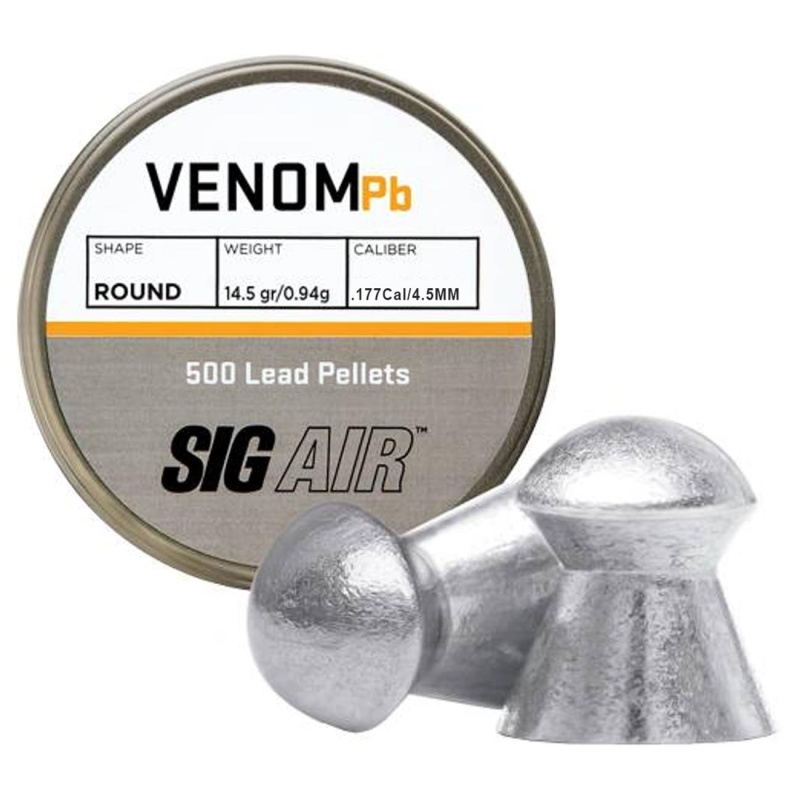 Sig Sauer .177Cal Venom Domed Pellets – 7.87 Grain (500 Count)