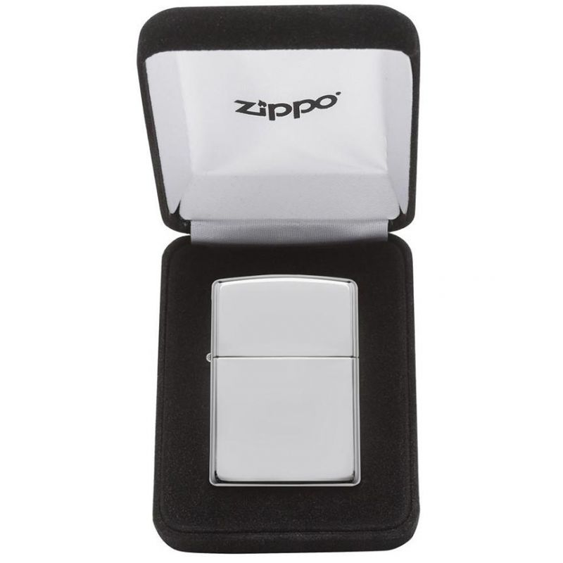 Zippo Windproof Lighter High Polish Sterling Silver Finish