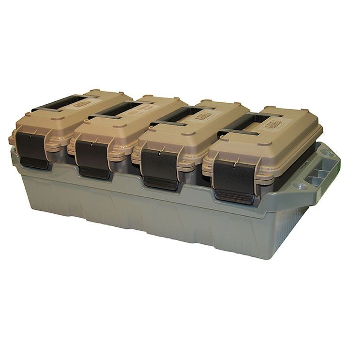 Mtm 4-Can Ammo Crate – 30 Caliber (Dark Earth/Forest Green)