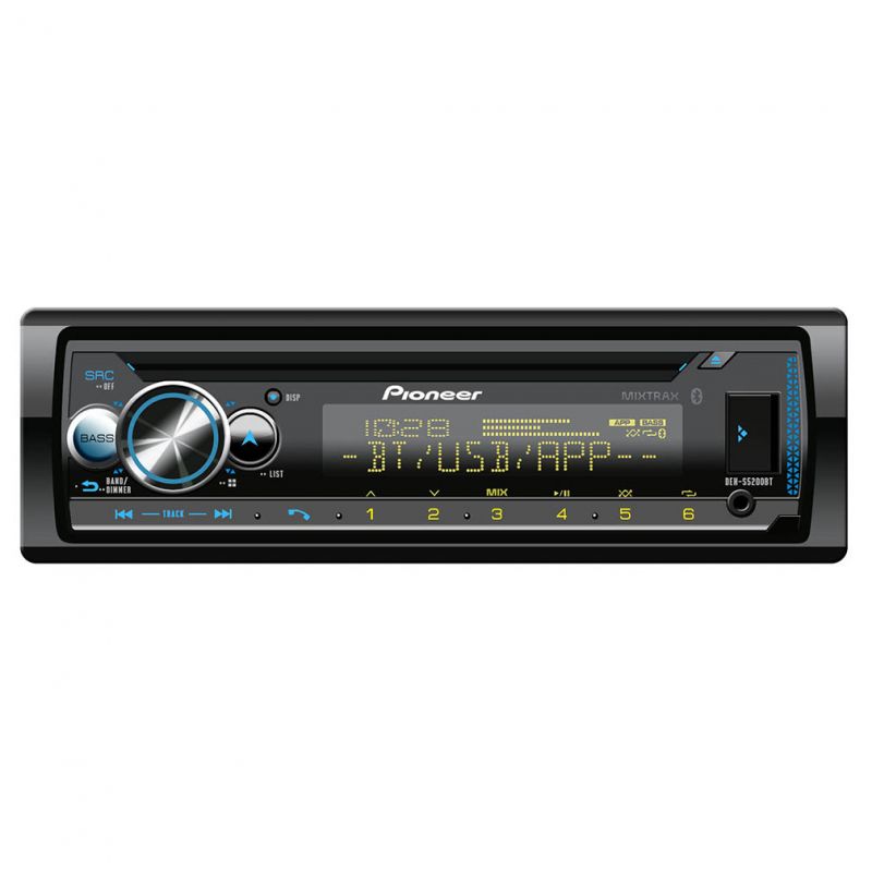 Pioneer Detachable Face Cd/Mp3 Receiver With Smart Sync App, Mixtrax & Bluetooth