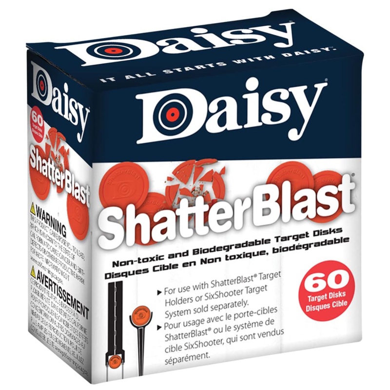 Daisy Shatterblast Refill Targets – 2″ Disks (60 Count)