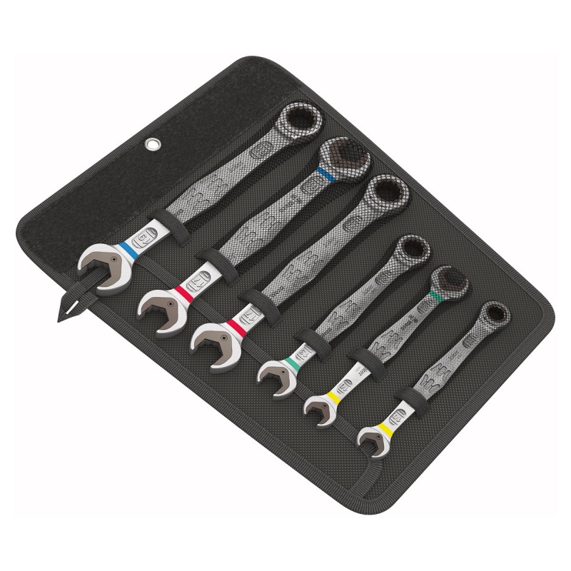 Wera Ratcheting Combination / Double OpenEnded Metric Wrenches (6 Piece Set)