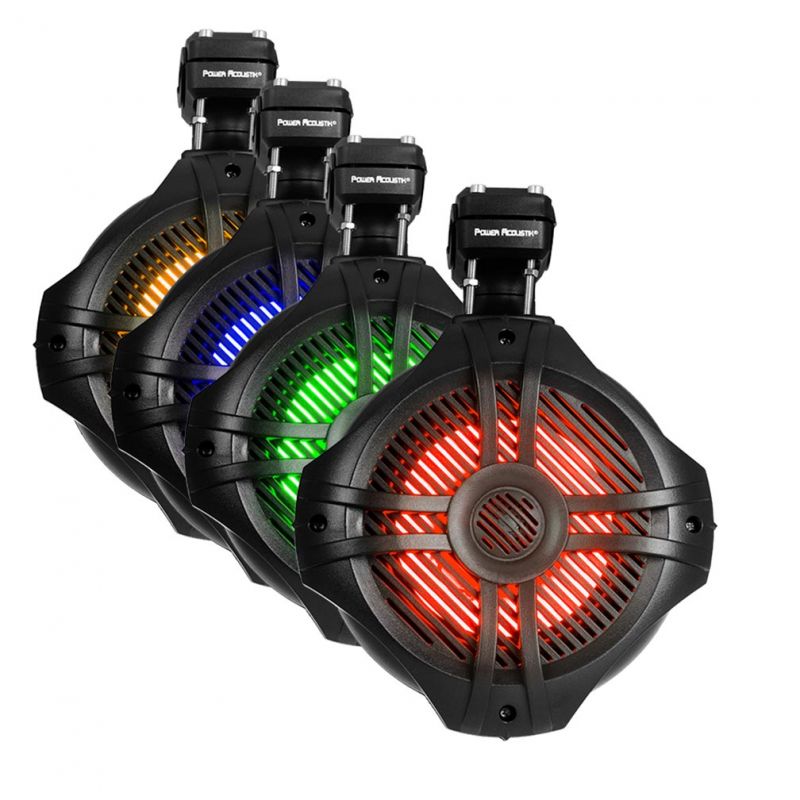 Power Acoustik Marine 6.5″ 2Way Wakeboard Speakers With Rgb Led
