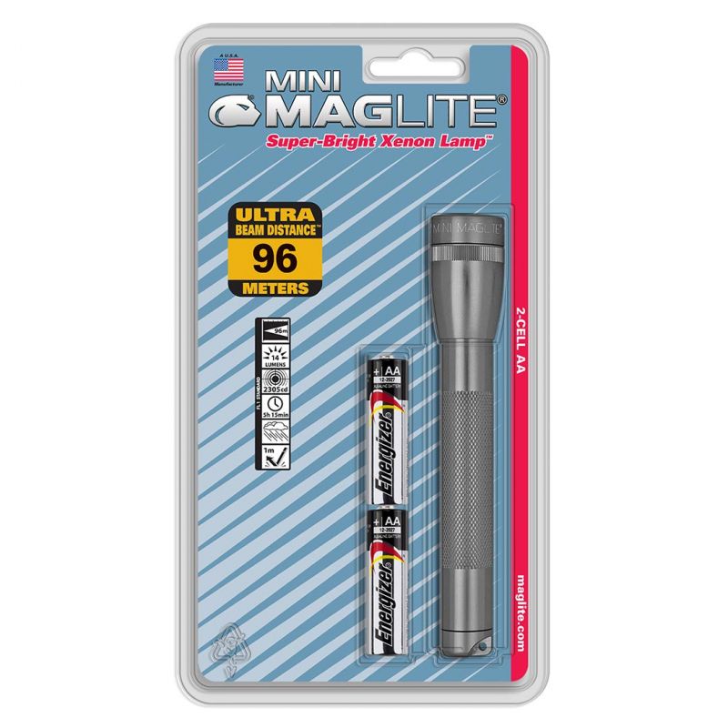 Maglite Xenon 2-Cell Aa Flashlight, Gray