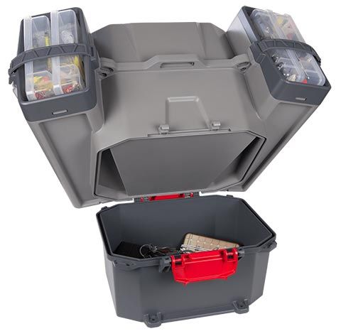 Plano Kayak V-Crate Tackle Box System – Gray/Red