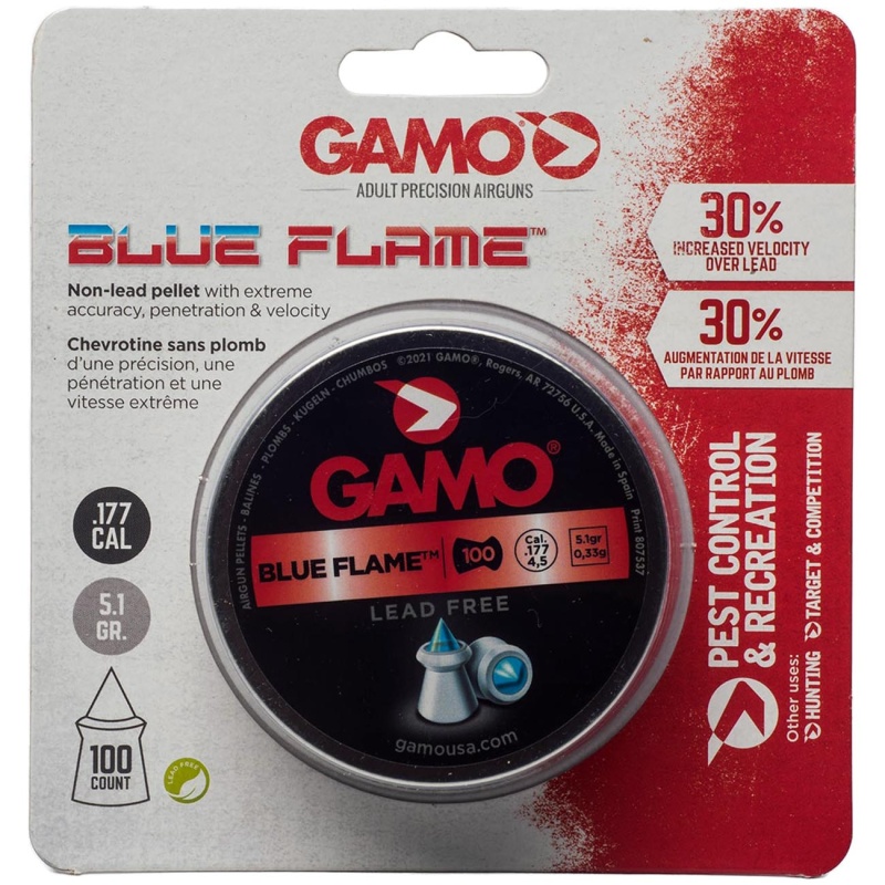 Gamo .177Cal “Blue Flame” Pba Pellets – 5.4 Grain (100 Count)