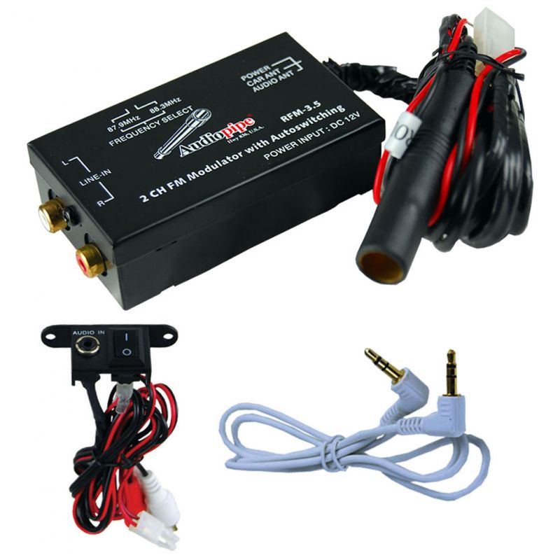 Audiopipe 2 Channel Fm Modulator With 3.5Mm Input