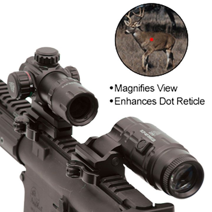Utg 3X Magnifier With Flip-To-Side Qd Mount