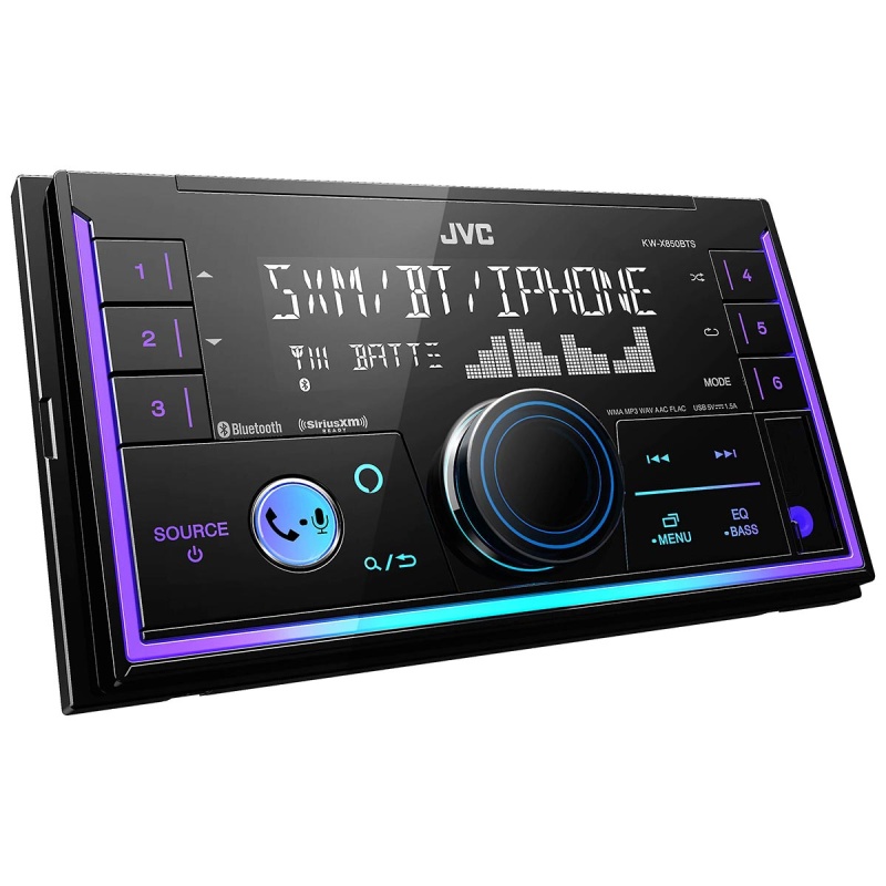Jvc Double Din Mechless Digital Media Receiver With Iphone/Alexa Support, Bluetooth, Usb Input And Siriusxm Ready