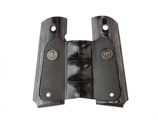 Pachmayr Colt 1911 American Legend Series Laminate Grips – Charcoal Silvertone