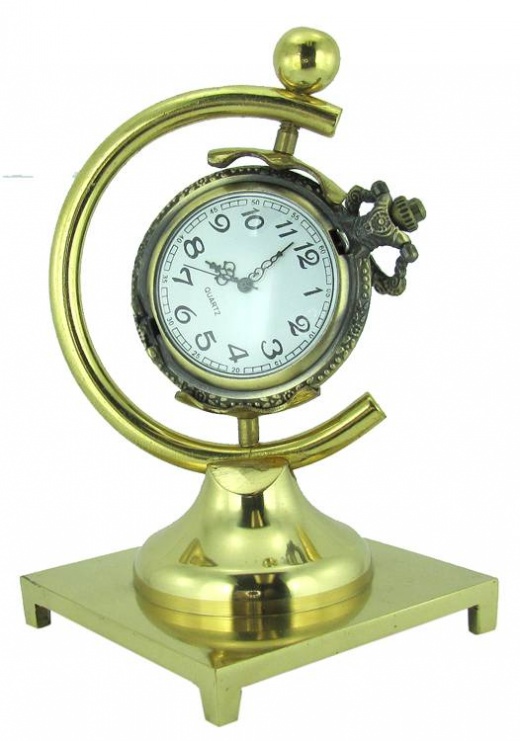 Hunting Case Brass Pocket Watch Display