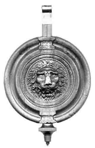 Seth Thomas Lion Pendulum Clock Bob - 2-1/2" Diameter with 3-7/8" Rod