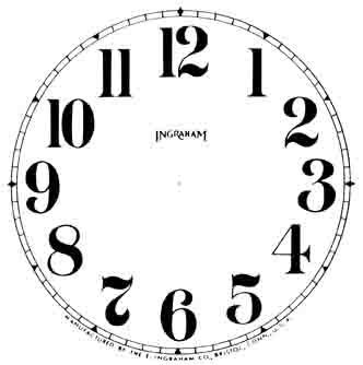 5" Ingraham Arabic Paper Dial-Ivory