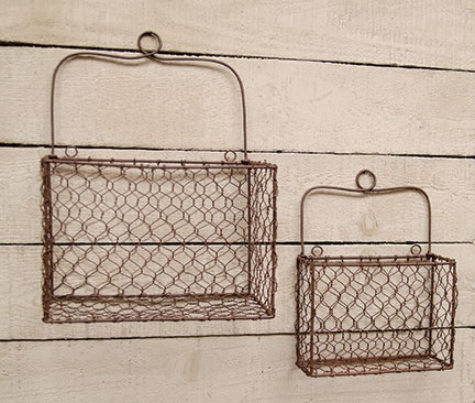 2/Set, Chicken Wire Wall Baskets