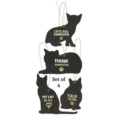 *4/Set, Cat Ornaments