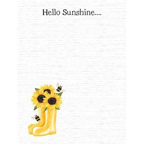 Hello Sunshine Boots Notepad
