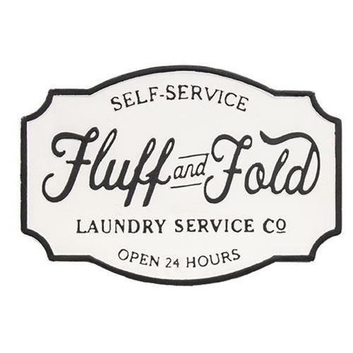 Fluff And Fold Laundry Co. Farmhouse Metal Sign