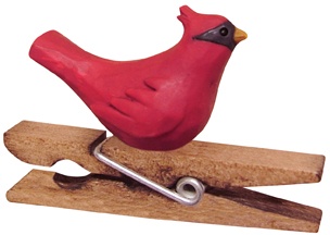 Resin Cardinal Clip Ornament