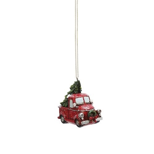 Resin Holiday Vehicle Ornament, 4 Asstd