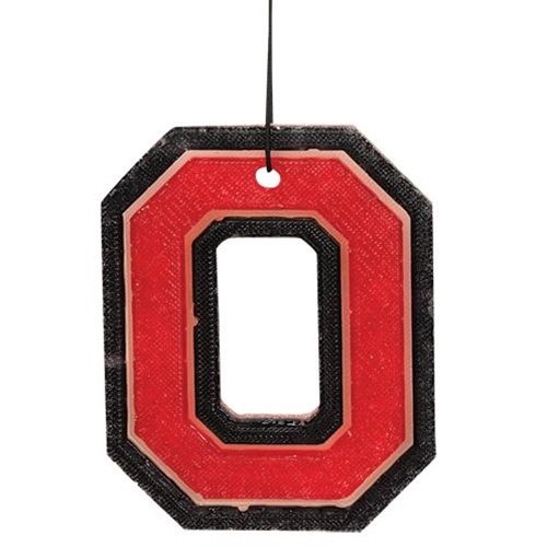 Black Outline Block Letter 'O' Air Freshener, Wildberry Zinger