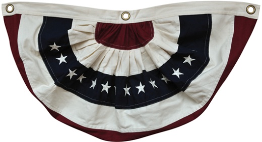 30" Natural Flag Bunting - Celebrate American Patriotism with Pride