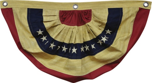 Aged Flag Bunting, 30" - A Vintage Touch to Your Patriotic Decorations