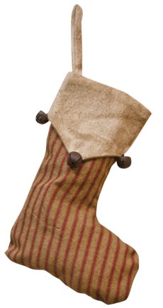 Rustic Stocking, 8" - Charming Christmas Decoration
