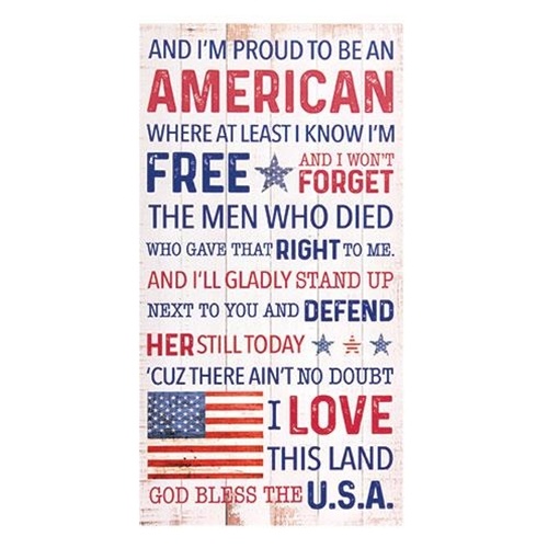 Proud To Be An American Shiplap Look Sign