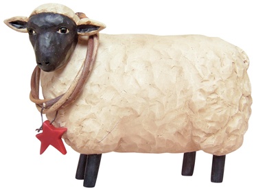 Resin Sheep W/Wreath