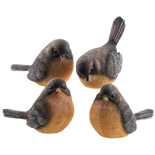 Large Resin Robin, 4 Asstd