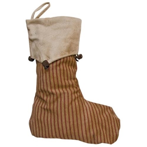 Rustic Stocking, 16" - A Vintage Charm for Your Holiday Decor