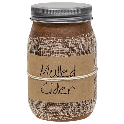Mulled Cider Jar Candle, 16Oz - Warm and Inviting Autumn Scent